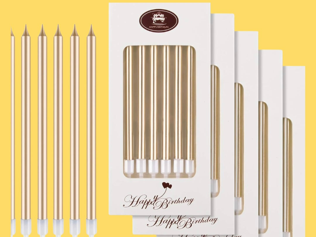 Box of 6 Gold Candles (Add On)