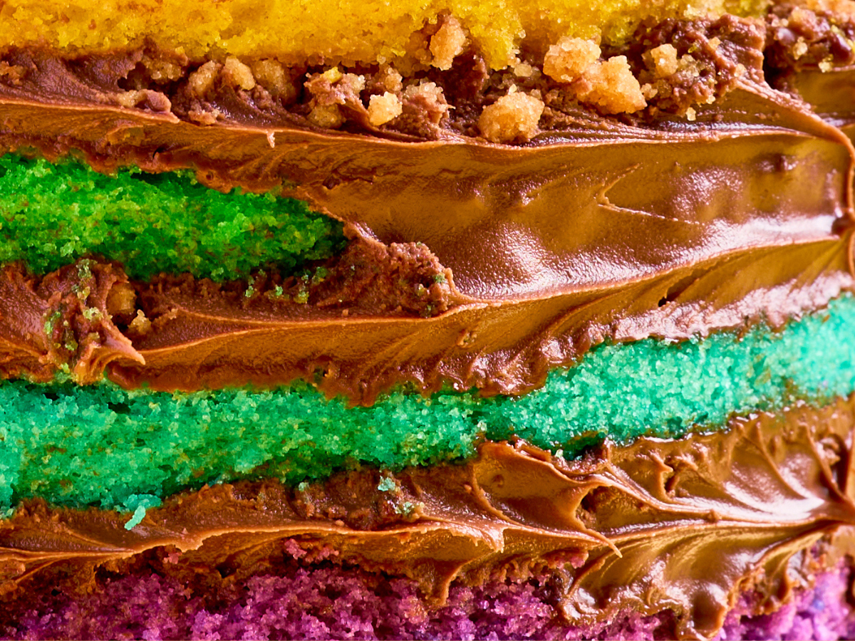Rainbow Nutella Cake