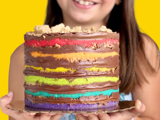 Rainbow Nutella Cake