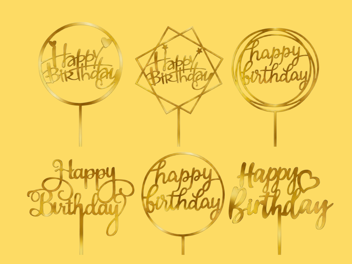 Gold Cake Topper (Add On)